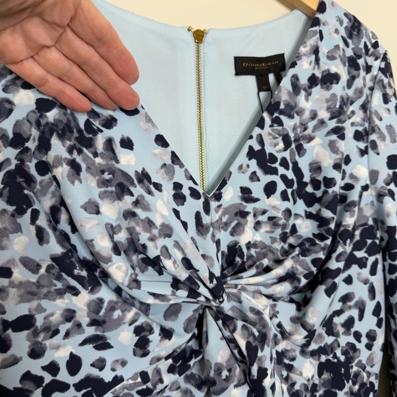 Donna Karan Animal Print Knee Length Dress mature classic trending Size 12 - Picture 6 of 12